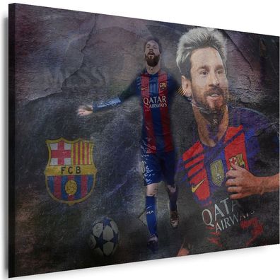 Bilder Leinwand Lionel Messi Sport Fußball l Wandbilder XXL