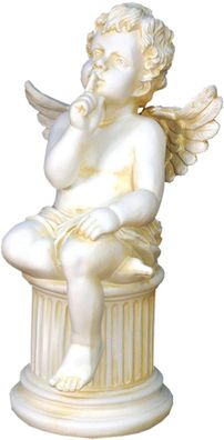 Statue Engel einmalig Hand bemalt Figur Skulptur Kunstvoll angel Garten Deko