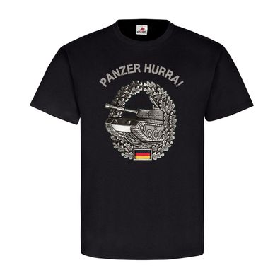Panzer Hurra Abzeichen Barett Militär Deutscherpanzermann Soldat T Shirt #20634