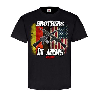 Brothers in ARMS Amerika Fahne G3 Gewehr AR15 Waffenbrüder T-Shirt #20779