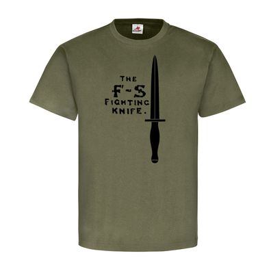 F-S Fighting Knife Messer Major Fairbairn Commando British Army T-shirt #18848