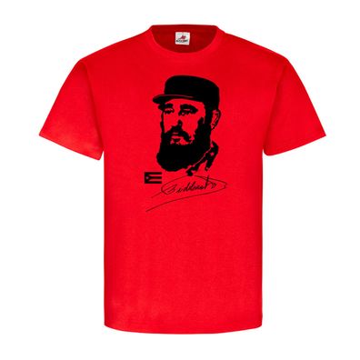 Kuba Fidel Castro Unterschrift Havanna Revolutions Regierungschef T-Shirt#19651