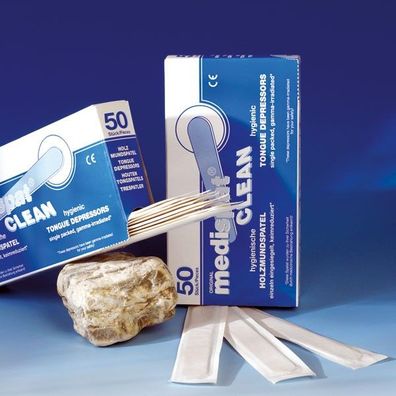 Holzmundspatel, Spatel, Mundspatel, einzeln steril verpackt (50 Stck.)