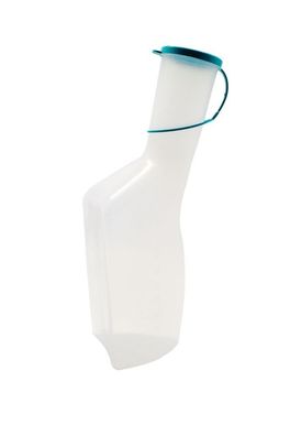 Urinflasche PVC, Deckel, 1 Liter Fassungsvermögen, autoklavierbar