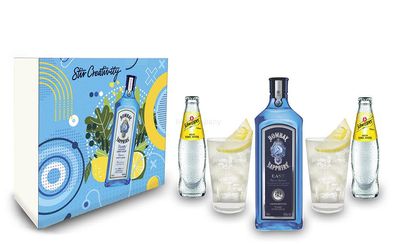 Bombay Tonic Geschenkset - Bombay Sapphire EAST Gin 0,7l (42% Vol) + 2er Set Lo
