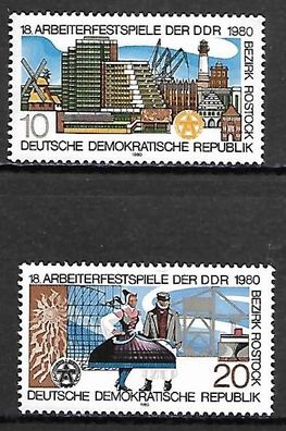 DDR postfrisch Michel-Nummer 2514-2515