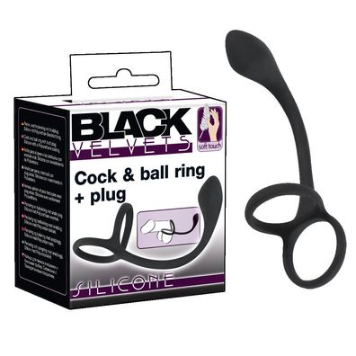 Penisring & Hodenring Black Velvets Cock + Ball ring Cockring Prostata