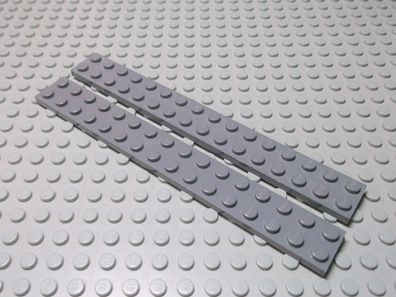 Lego 2 Platten 2x16 neudunkelgrau 4282 Set 7065 7738 9496 8085