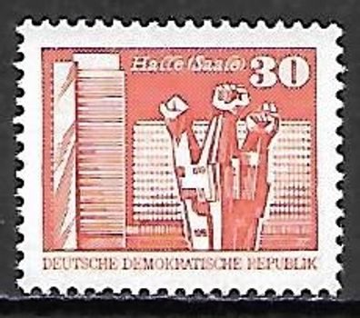 DDR postfrisch Michel-Nummer 2588 mit Falzrest