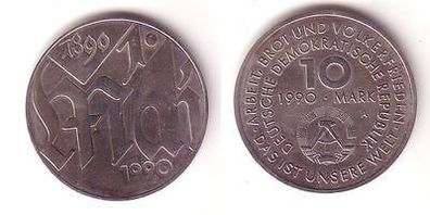 DDR Gedenk Münze 10 Mark 100. Jahre 1. Mai Feiertag 1990 (110351)