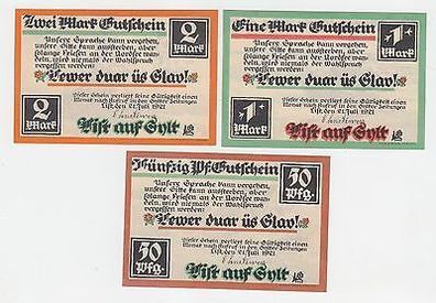 3 Banknoten Notgeld Burgruine Greifenstein 1921 kassenfrisch (104821)