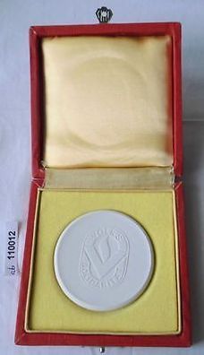 DDR Meissner Porzellan Medaille Volkssolidarität im Etui (110012)