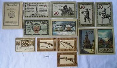 12 Banknoten Notgeld Stadt Suhl 1921 mit Hülle kassenfrisch (110096)