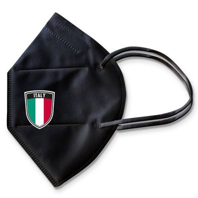 1 FFP2 Maske in Schwarz Dt. Herstellung incl. Wappen - Italien ITALY - 15355