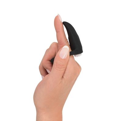 Silikon Finger Vibrator Black Velvets Vibrating Ring Minivibrator Dehnbar 6cm