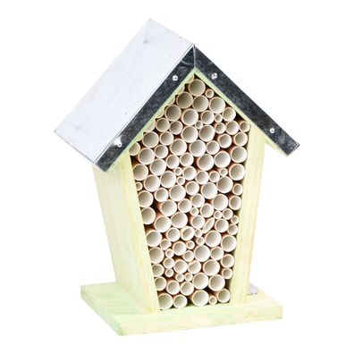 Insektenhotel Bienen Insekten Bienenhotel Holz Papier Röhre Zinkdach hängen