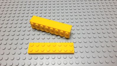 Lego 5 Platten 2x8 Gelb 3034 Set 8845 4202 75192 8862