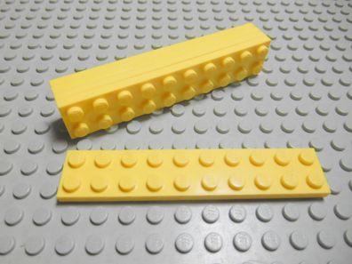 Lego 5 Platten flach 2x10 gelb 3832 Set 6774 8862 6662 10133 4559