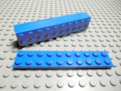 Lego 5 Platten 2x10 blau 3832 Set 5955 920 483 7775 10227 8860