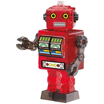 Crystal Puzzle 3D - roter Roboter 39 Teile ca. 10cm 59166