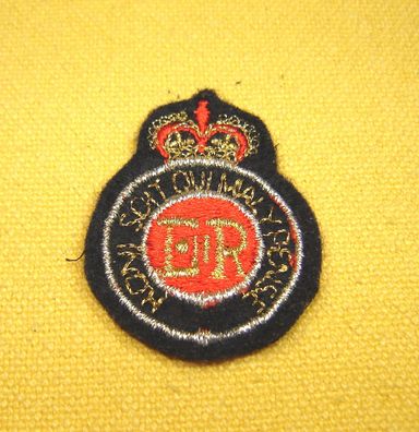 Patch Badge Bügelbild Filz marine mit rot und gold Stick Wappen Heraldik Krone