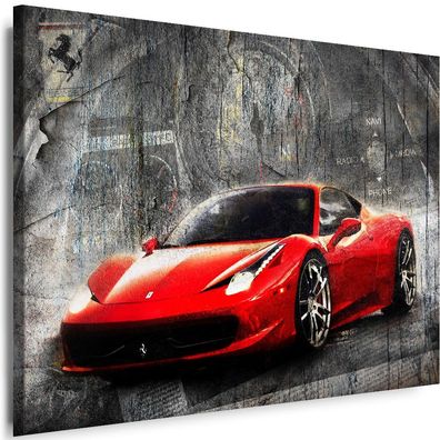 Myartstyle Wandbilder Auto Ferrari Sportwagen Cars Leinwand XXL