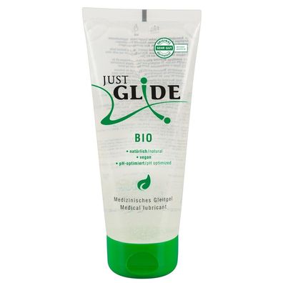 Just Glide Bio Gleitmittel 200ml Gleitgel Wasserbasis 100% vegan Neutrales Aroma