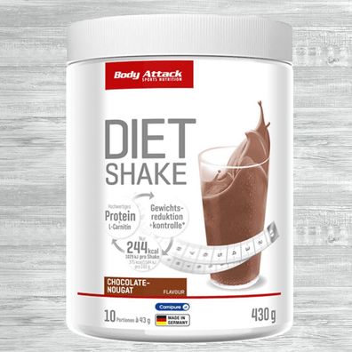 Body Attack Diet Shake 430g Dose Diät-Mahlzeit