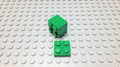 Lego 5 Platten 2x2 grün 3022 Set 1349 2161 7683 8494