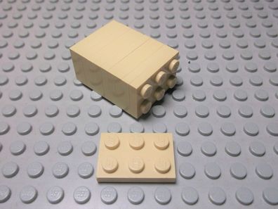 Lego 10 Platten 2x3 tan beige 3021 Set 7573 6243 8095 10198