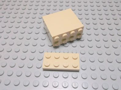 Lego 10 Platten flach 2x4 tan beige 3020 Set 7166 4478 10197 9496