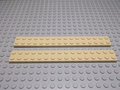 Lego 2 Platten 2x16 Tan Beige 4282 Set 7131 8416 4767 7191
