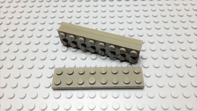 Lego 4 Platten 2x8 altdunkelgrau 3034 Set 3451 4980 4478 7191