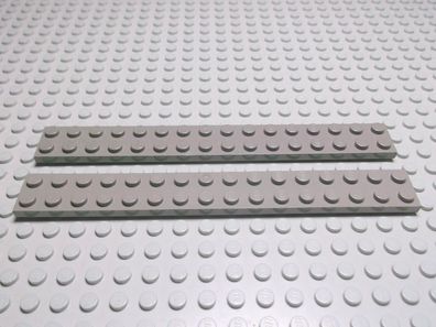 Lego 2 Platten 2x16 altdunkelgrau 4282 Set 4482 3433 3451 10030 3431