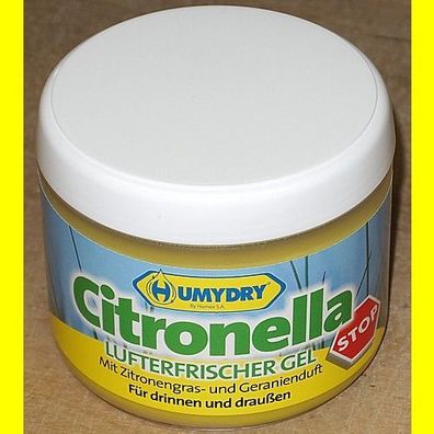 Humydry Lufterfrischer Gel Citronella 350 g - für 4 Wochen / drinnen und draußen