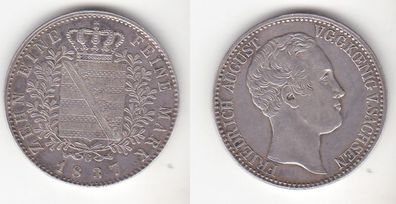 1 Taler Silber Münze Sachsen Friedrich August (111576)
