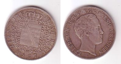 1 Taler Silber Münze Sachsen1837 G (105593)