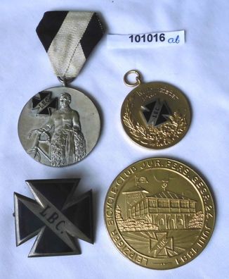 4 rare Medaillen und Abzeichen Leipziger Bicycle Club gegr.1881 (101016)