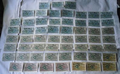 57 Banknoten Notgeld Hauptstadt Lyck 1920 ohne Kontrollnummer (126501)