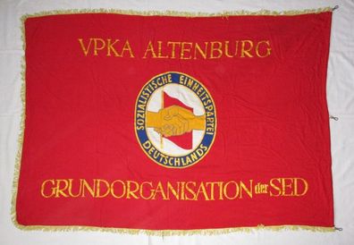 DDR Fahne VPKA Volkspolizei Kreisamt Altenburg Grundorganisation d. SED (134972)