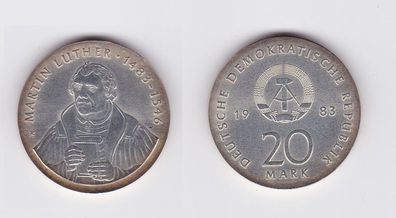 DDR Gedenk Münze 20 Mark Martin Luther 1983 (119879)
