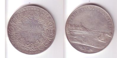 Doppeltaler Silber Münze Stadt Frankfurt 1841 (105167)