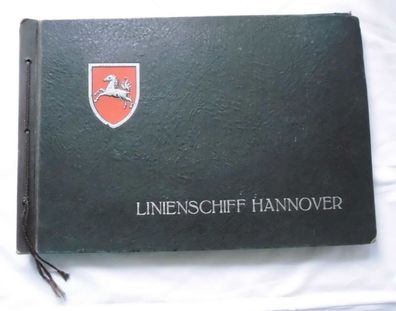 Fotoalbum Linienschiff Hannover mit 103 Foto und Postkarten um 1930 (111197)