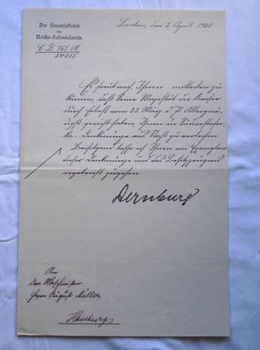 rares Anschreiben zur Verleihung der Süd West Afrika Denkmünze 1908 (123511)