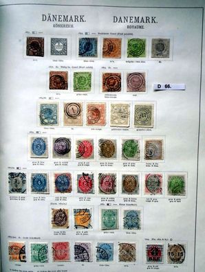 seltene Briefmarkensammlung Dänemark 1851 bis 1938 fast komplett