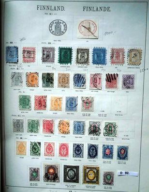 seltene Briefmarkensammlung Finnland 1856 bis 1935 fast komplett
