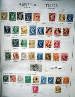 seltene Briefmarkensammlung Frankreich 1849 bis 1939 fast komplett