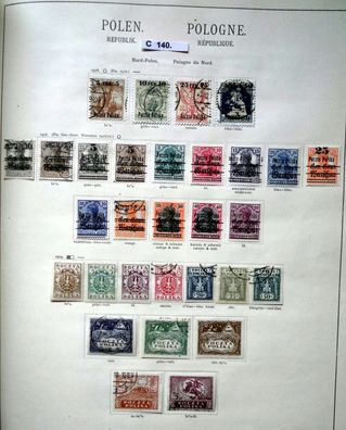 seltene Briefmarkensammlung Republik Polen 1918 bis 1938 fast komplett