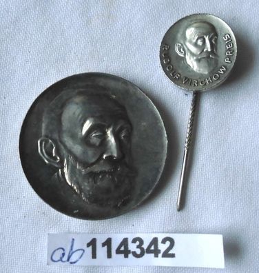 seltene DDR Medaille Rudolf Virchow Preis plus Miniatur (114342)