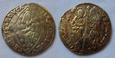 seltene Gold Münze Dukat 1700-1709 Italien-Venedig Alvise II. Mocenigo (100906)